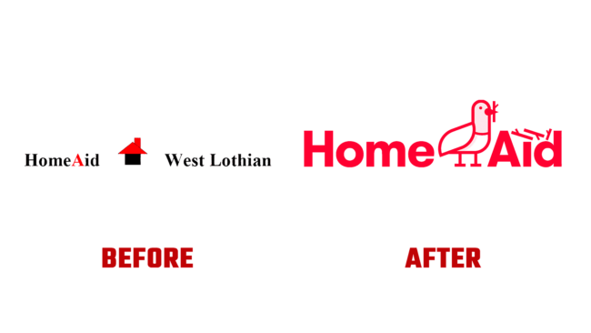 HomeAid West Lothian Vorher und Nachher Logo (Geschichte)