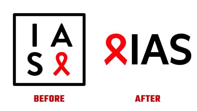 International AIDS Society Vorher und Nachher Logo (Geschichte)