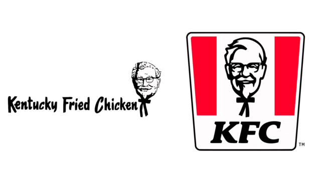 KFC Firmenlogos damals und heute