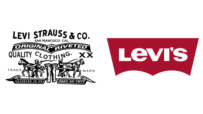 Levi’s Firmenlogos damals und heute