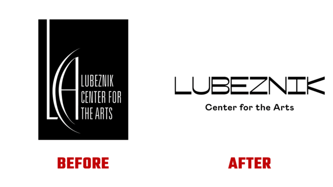 Lubeznik Center for the Arts Vorher und Nachher Logo (Geschichte)