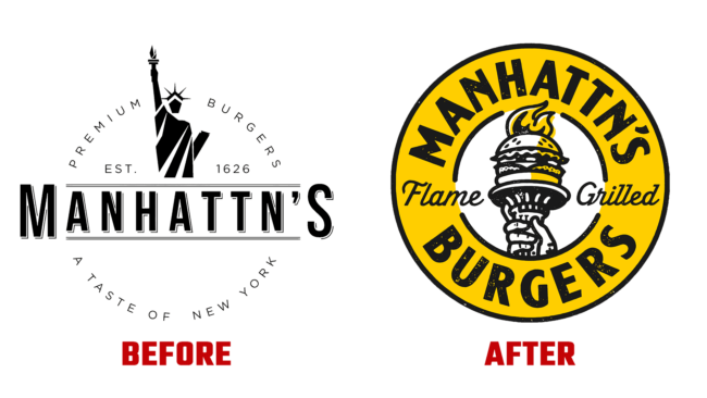 Manhattn’s Vorher und Nachher Logo (Geschichte)