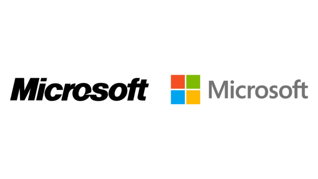 Microsoft Firmenlogos damals und heute