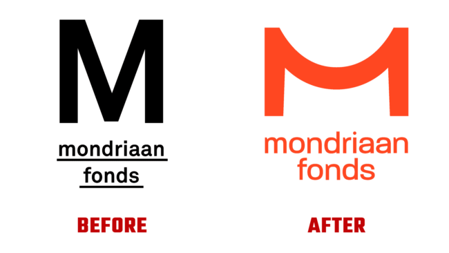 Mondriaan Fonds Vorher und Nachher Logo (Geschichte)