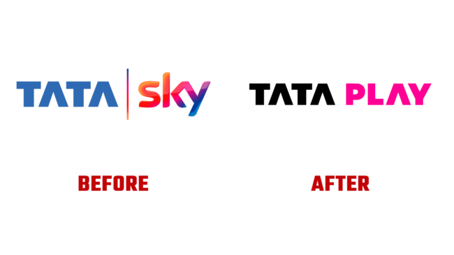 Tata Play Vorher und Nachher Logo (Geschichte)