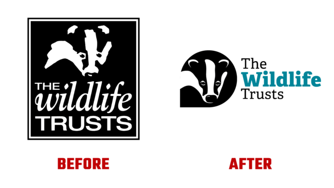 The Wildlife Trusts Vorher und Nachher Logo (Geschichte)