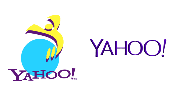 Yahoo! Firmenlogos damals und heute