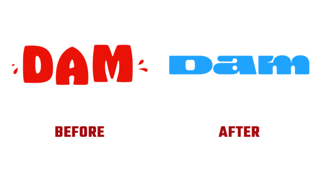 Dam Vorher und Nachher Logo (Geschichte)