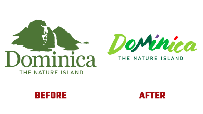 Dominica Vorher und Nachher Logo (Geschichte)