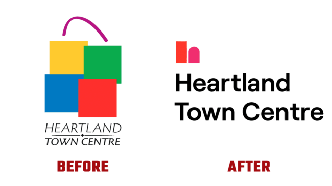 Heartland Town Centre Vorher und Nachher Logo (Geschichte)