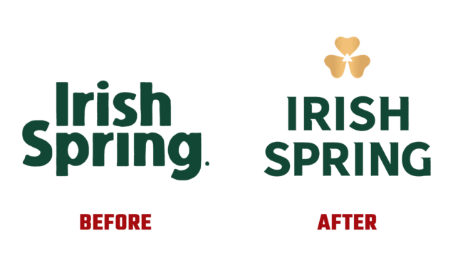 Irish Spring Vorher und Nachher Logo (Geschichte)