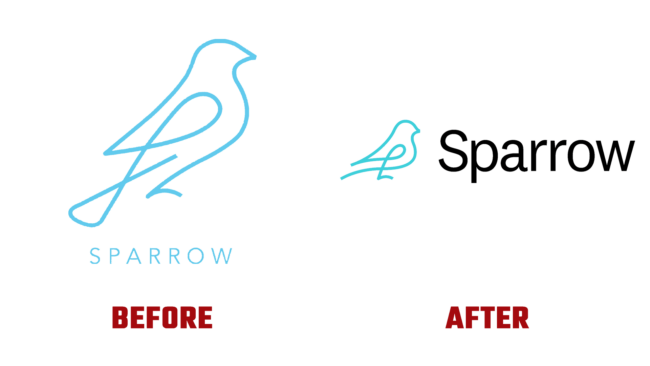 Sparrow Vorher und Nachher Logo (Geschichte)