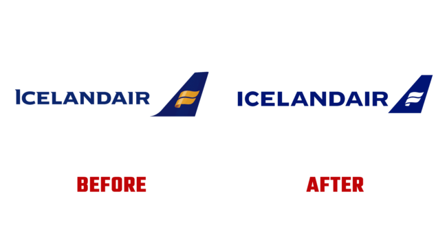 Icelandair Vorher und Nachher Logo (Geschichte)