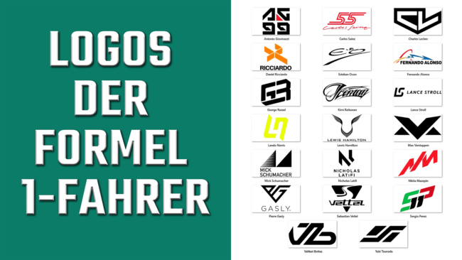 Logos der Formel 1-Fahrer
