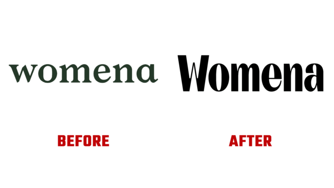 Womena Vorher und Nachher Logo (Geschichte)