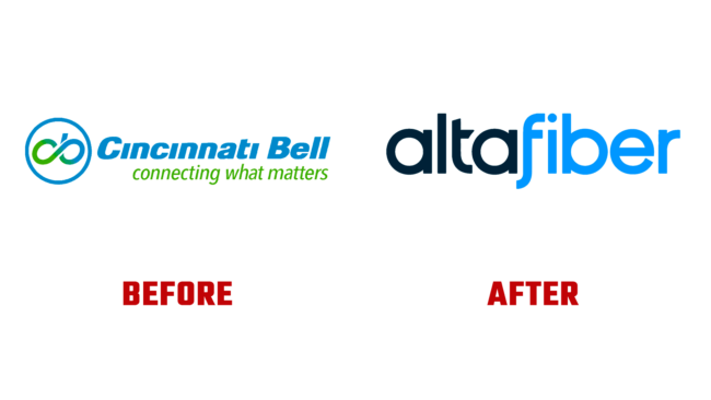 Altafiber Vorher und Nachher Logo (Geschichte)