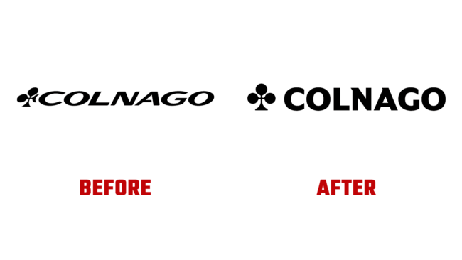 Colnago Vorher und Nachher Logo (Geschichte)