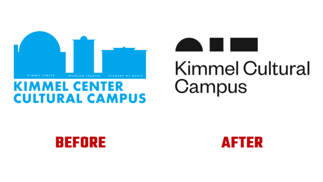 Kimmel Cultural Campus Vorher und Nachher Logo (Geschichte)