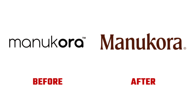Manukora Vorher und Nachher Logo (Geschichte)