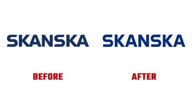 Skanska Vorher und Nachher Logo (Geschichte)